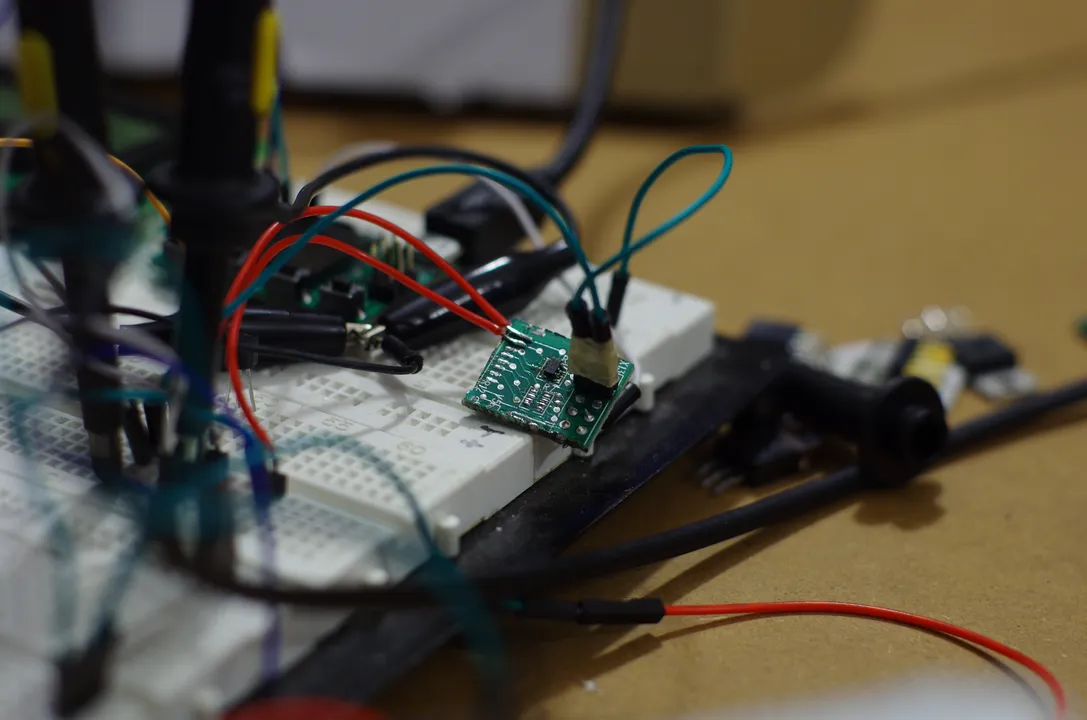 Versuchsaufbau mit SMD MOSFET