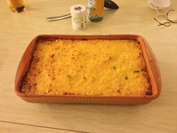Kochform mit Pastel de choclo
