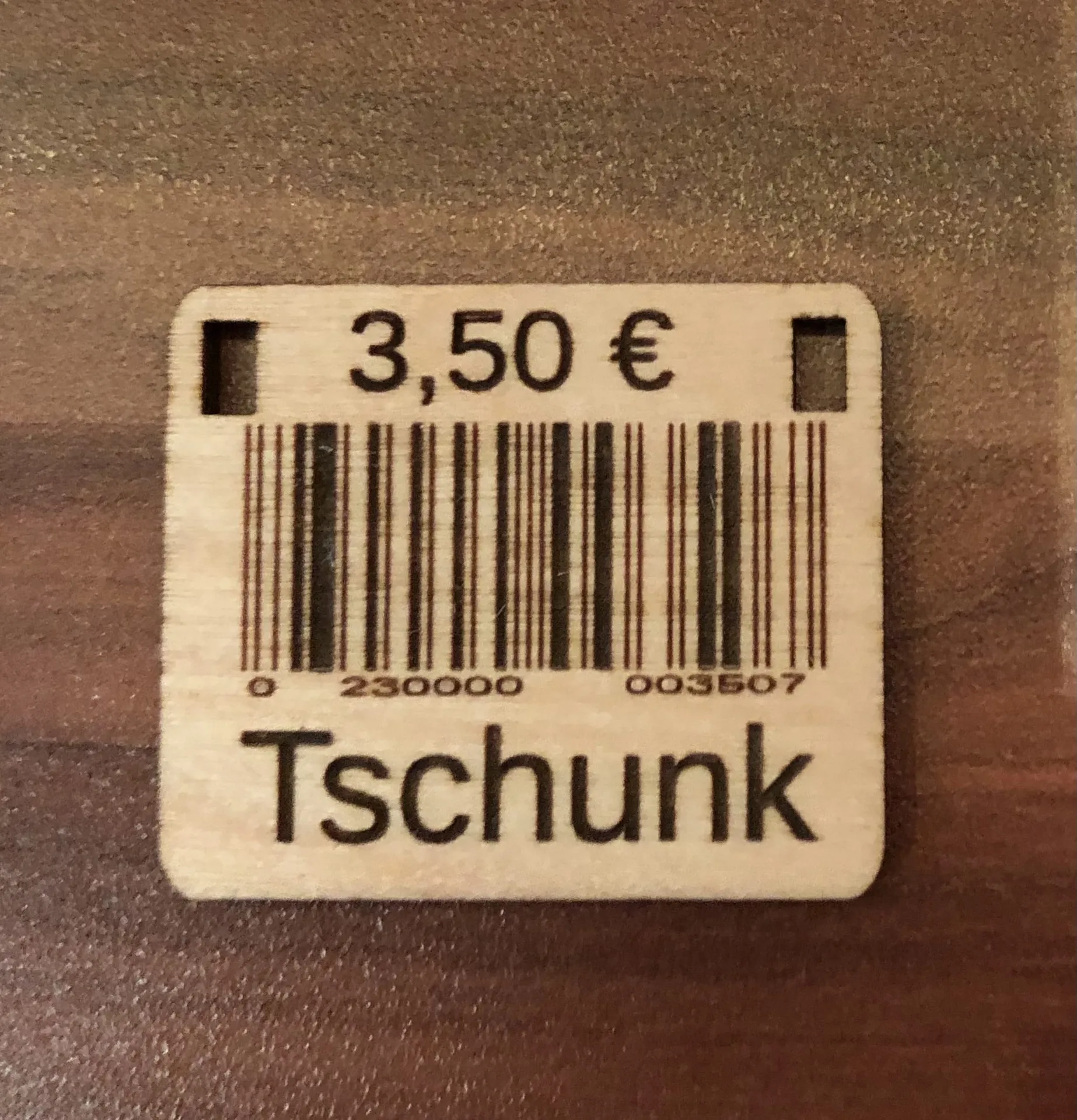 Preisschild mit Barcode