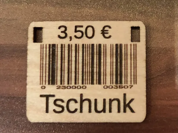 Preisschild mit Barcode