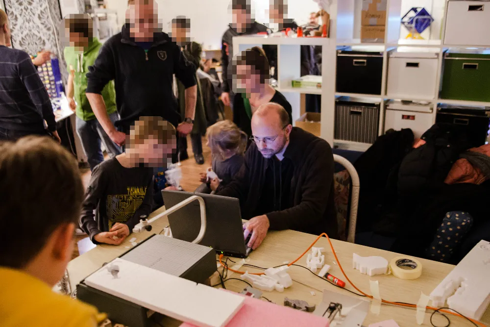 Bild des Styroplotters im Einsatz